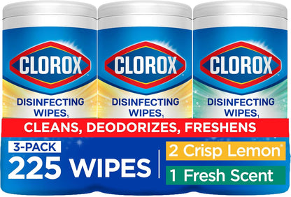 Clorox Disinfecting Wipes Value Pack, Cleaning Wipes, 75 Count Each, Pack of 3 (Package May Vary)
