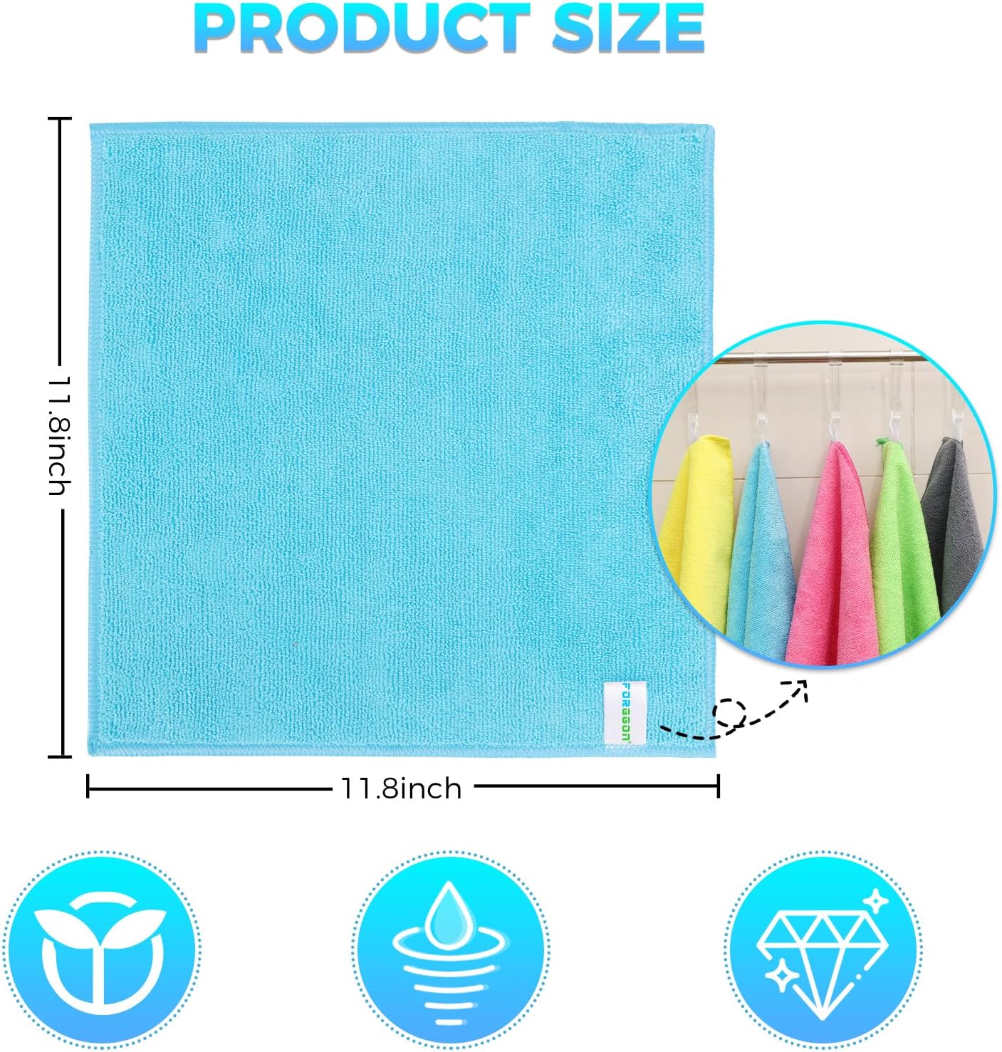 Forggon12 Pcs New Upgrade 3-Layer Metal Dish Cloth, No Scratches and No Odor, Multipurpose Wire Dishwashing Rag for Wet and Dry, Kitchen Cleaning DishRags,Sinks,Dishes,Stove Top, Dimensions(7.08X8.86)