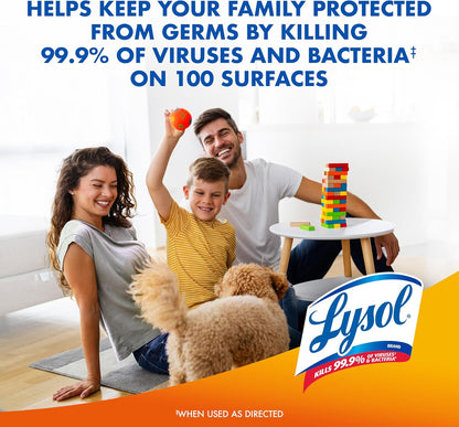 Lysol Disinfectant Spray, Sanitizing and Antibacterial Spray, For Disinfecting and Deodorizing, Mango & Hibiscus, 19 Fl. Oz (Pack of 2)