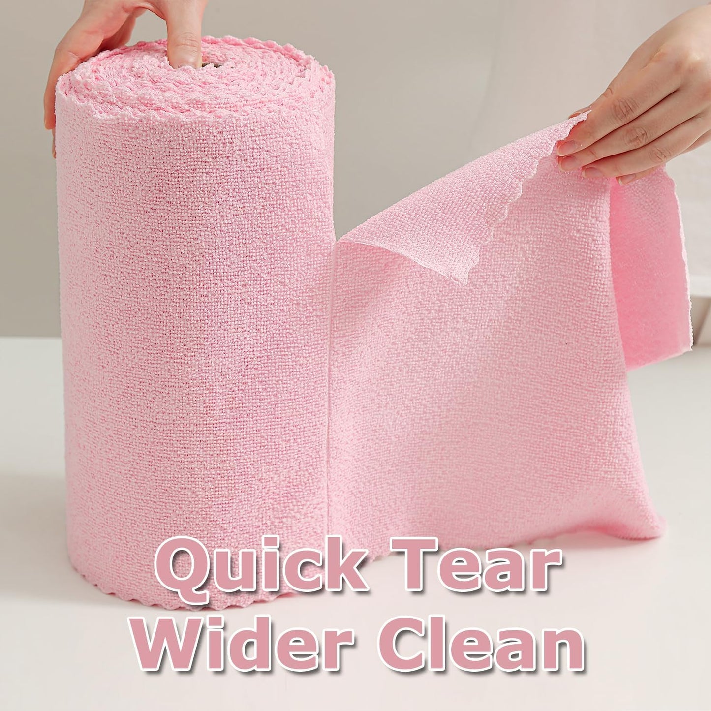 80 Pack Microfiber Cleaning Cloth Roll Reusable Paper Towels 12"x12" Tear Away Cloth, Microfiber Towels for Cars, Wash Cloths, Lint Free Dark Grey Rags for House, Kitchen,Window,Cleaning Supplies