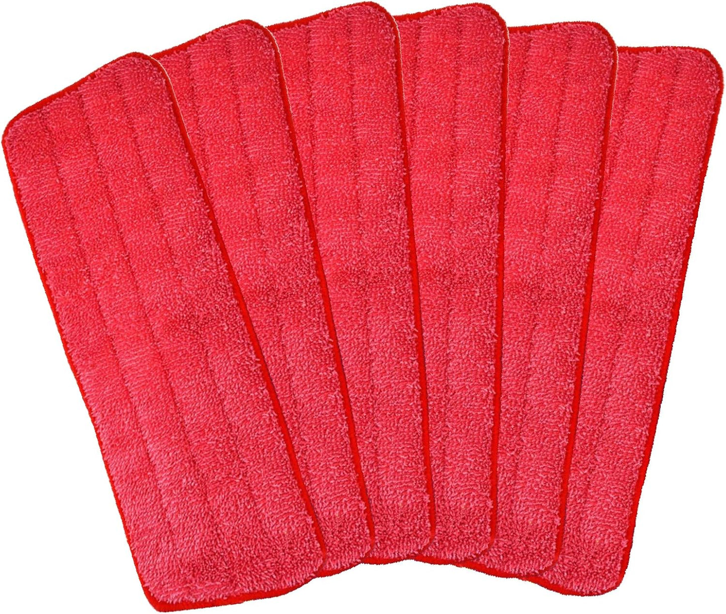 Microfiber Replacement Mop Pad, 18" x 6" Wet & Dry Home & Commercial Cleaning Refills, Reusable Floor Mop Pads (6 Pack) Blue