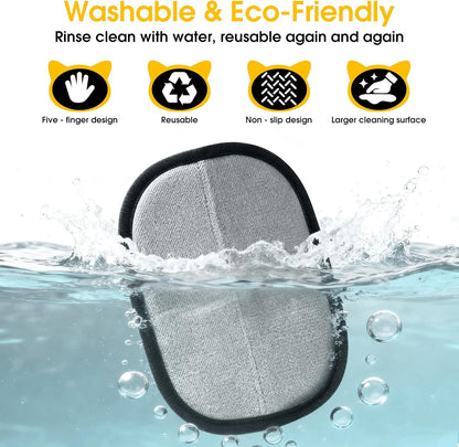 Pet Hair Removal Glove for Dogs & Cats;Upgraded Thickened with Static Technology Reusable for Carpets Clothes Sofas Bedding & More