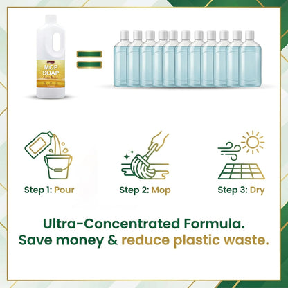 Scented Mop Soap - Premium Floor Cleaner Concentrate for Tile, Wood & Laminate, Streak-Free Low Foam Mopping Solution, Luxury Home Aromatherapy, 1L / 34.2 fl oz (Twilight Mist)