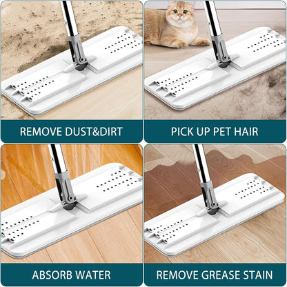 4+4 Pack Mop Replacement Pads Compatible with JOYMOOP Flat Mop or Mop Bucket Set - Microfiber Flat Mop Pads for All 13" X 4.9" Squeeze Flat Floor Mop - Washable Mop Head Replacement