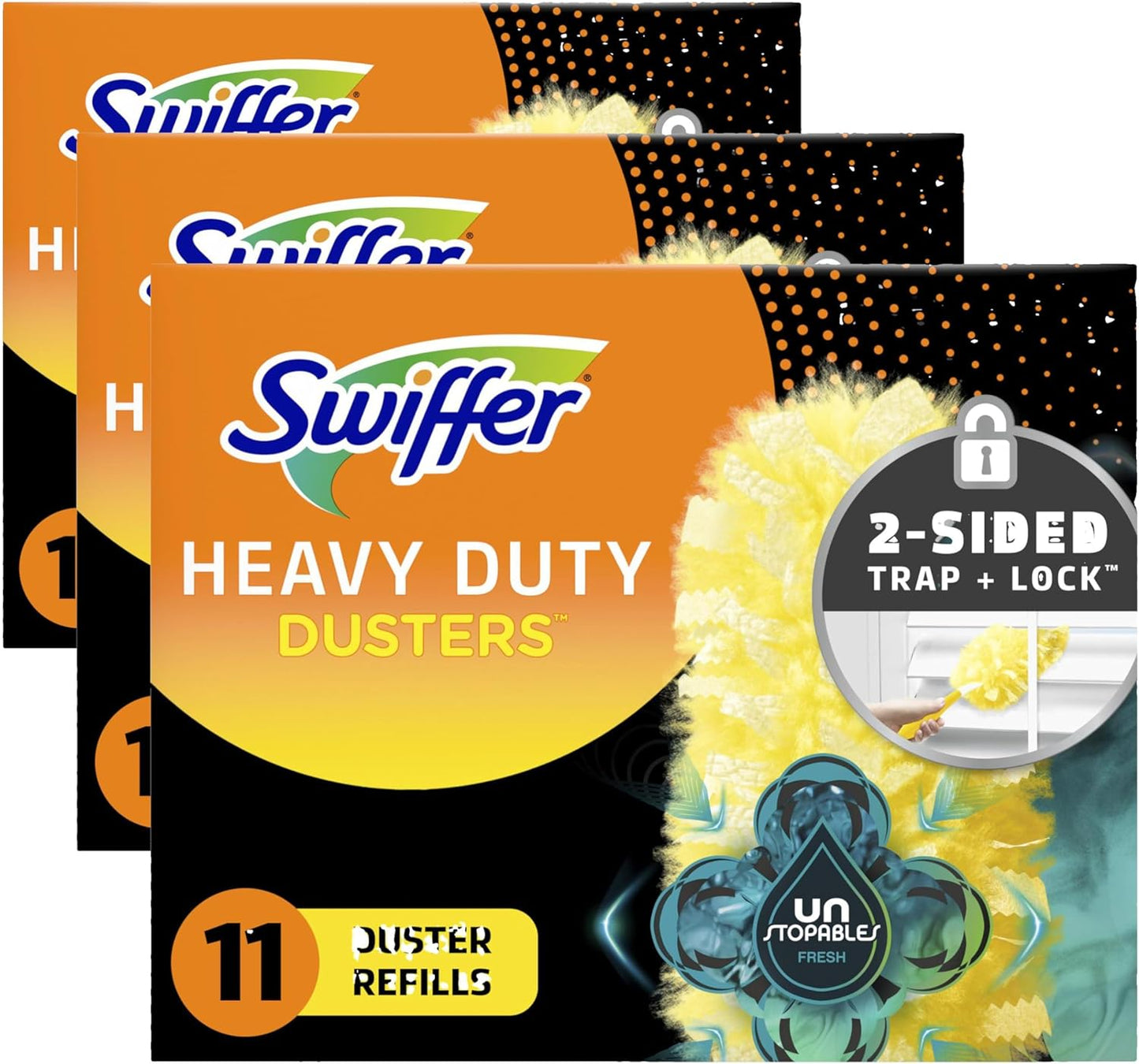 Swiffer Dusters Multi-Surface Heavy Duty Duster Refills, Unstopables Fresh Scent, 11 Count