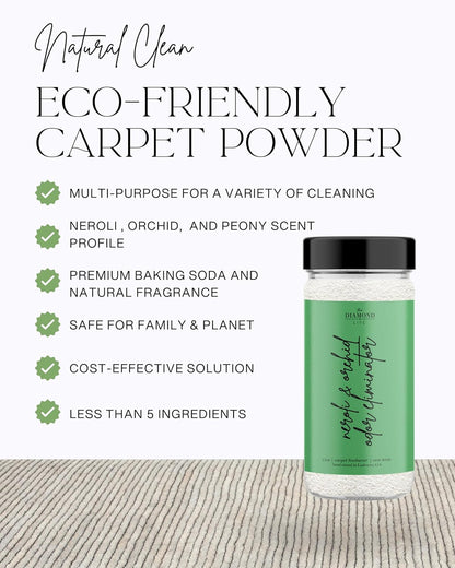 Home "Pink Cashmere" Carpet Deodorizer Powder For Vaccuuming Upholstery, Spring Cleaning, Pet Friendly– Odor Eliminator, Pet-Friendly Freshening Powder- Apple, Spices, & Vanilla