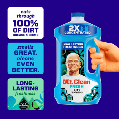 Mr. Clean 2X Concentrated Multi Surface Cleaner with Unstopables Fresh Scent 41 fl oz