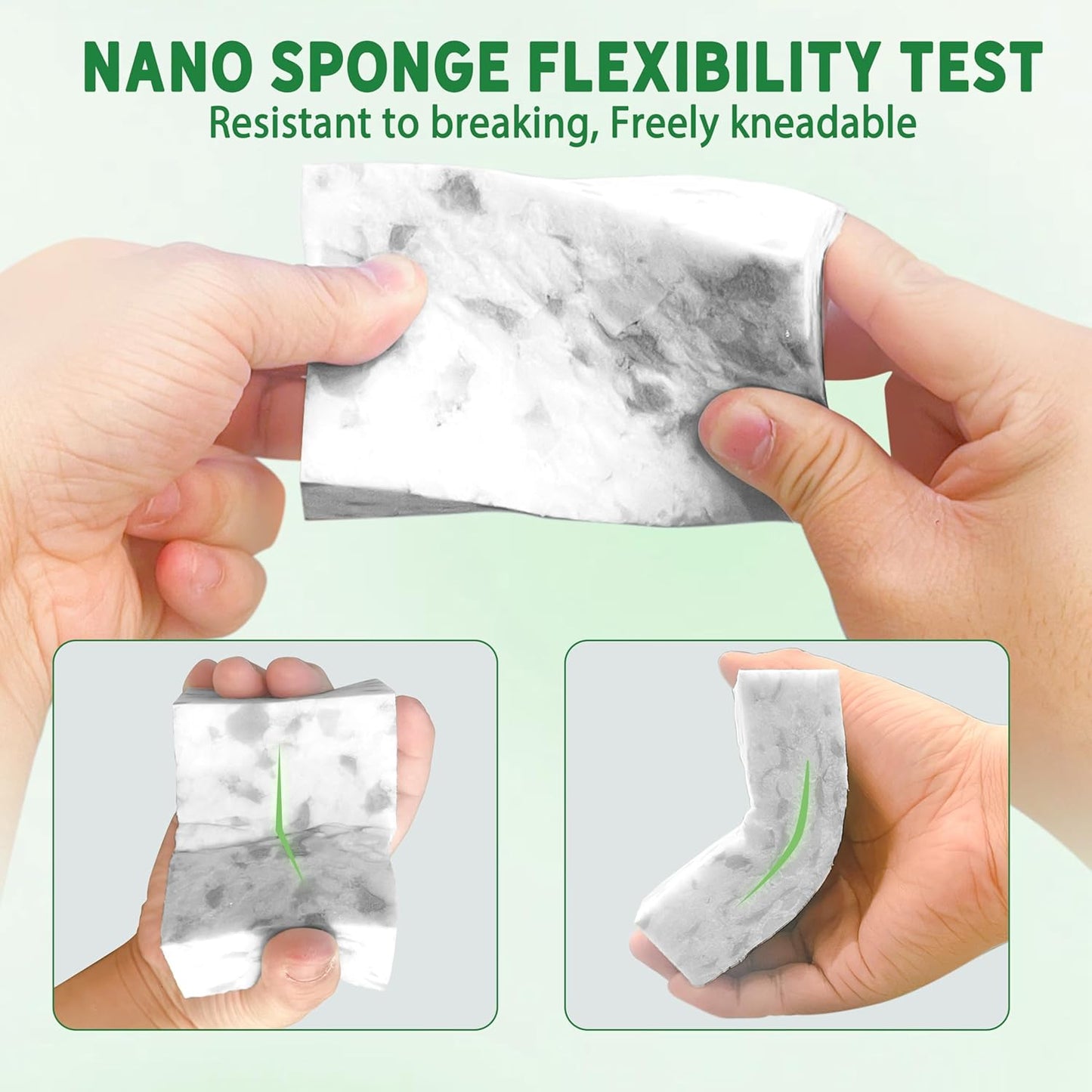 Magic Sponge Erasers Regenerative Material, 7.5X High-Density Melamine Foam Cleaning Pads, Heavy Grease Stains Cleaning Foam Sponge in Bulk for Kitchen, Bathroom, Walls, Shoes & Car (10)