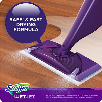 Swiffer WetJet Multi-Purpose and Hardwood Liquid Floor Cleaner Solution Refill, with Gain Scent, 42.2 fl oz each, (Pack of 2)
