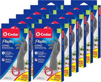 PLAYTEX Living Reuseable Rubber Cleaning Gloves (Small, 1 Pack), Premium Protection Reusable Household Gloves