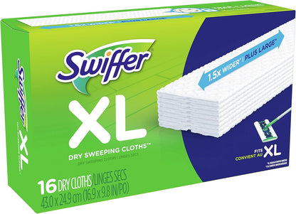 Swiffer Sweeper X-Large Disposable Sweeping Cloths, White, 16-Count Boxes (Pack of 3)