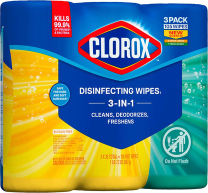 Clorox Disinfecting Cleaning Wipes Variety Pack, 35 Count Each (Package May Vary)
