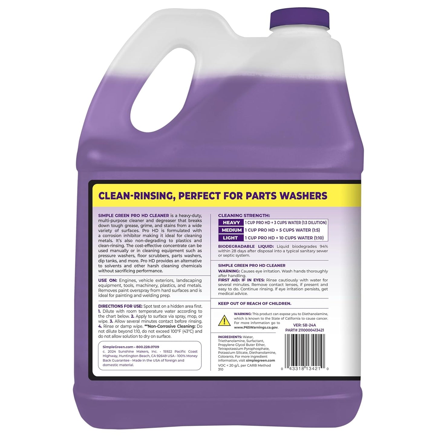 Simple Green Pro HD Heavy Duty Cleaner Concentrate 1 Gallon Bottle