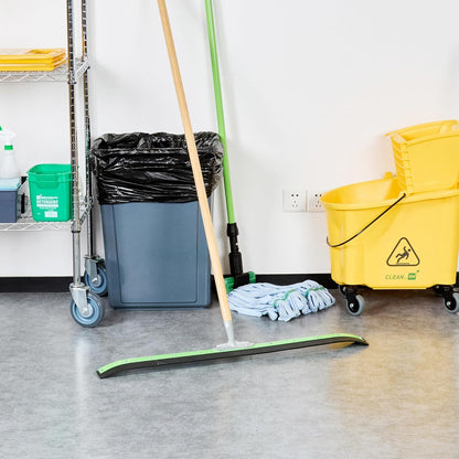 Restaurantware-SQUEEGEE ONLY: Clean Tek Professional 29.92 Inch Floor Squeegee, 1 Broom With Double Rubber Blade - Handle Sold Separately, Heavy-Duty, Steel Wiper For Concrete Floor