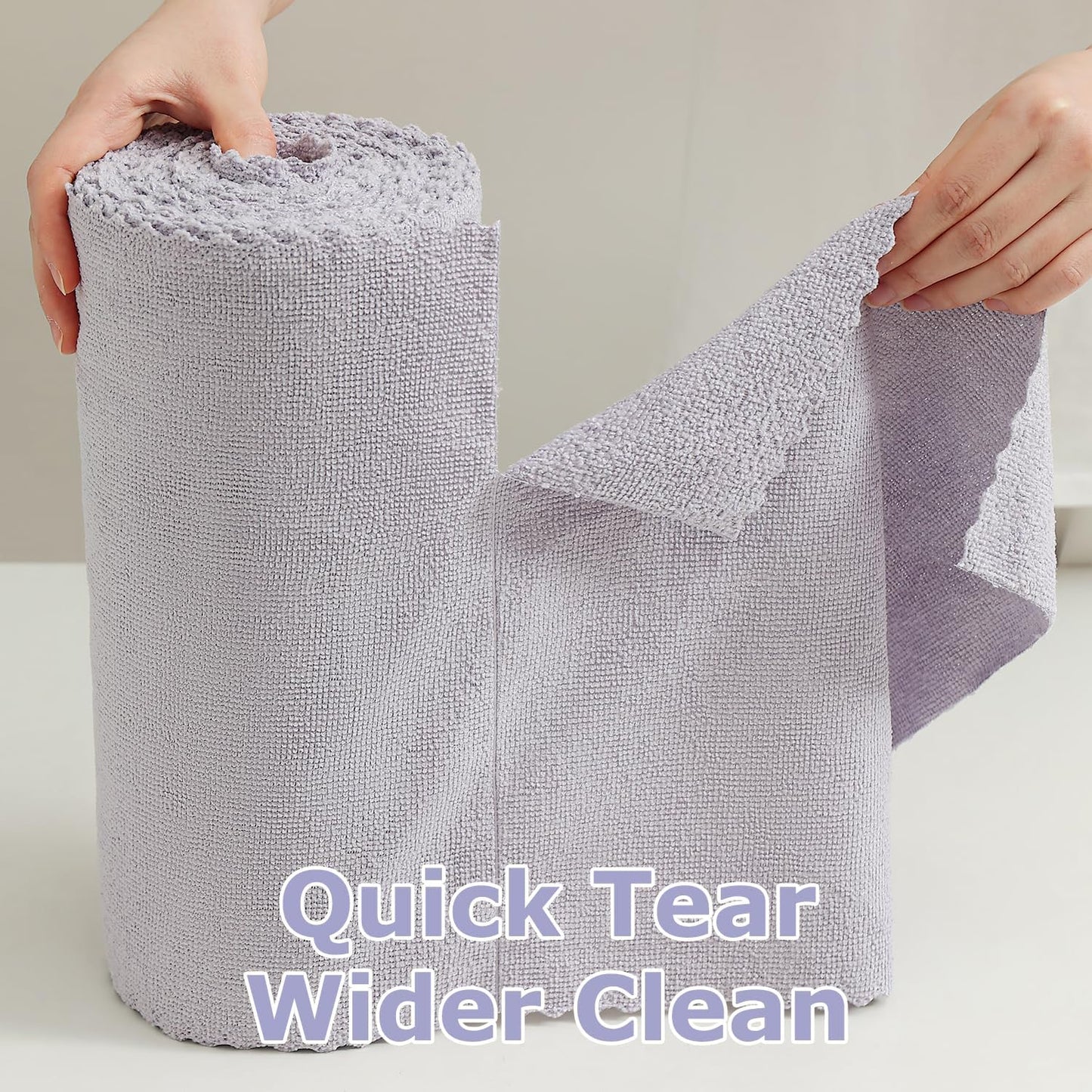 80 Pack Microfiber Cleaning Cloth Roll Reusable Paper Towels 12"x12" Tear Away Cloth, Microfiber Towels for Cars, Wash Cloths, Lint Free Dark Grey Rags for House, Kitchen,Window,Cleaning Supplies