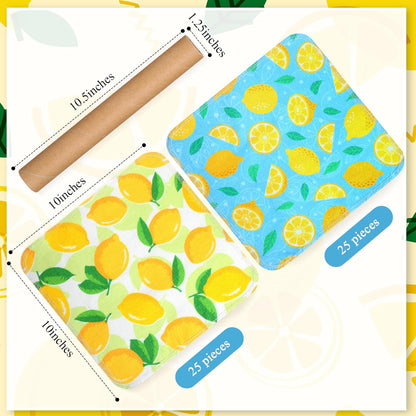Redbaker 50 Pcs Reusable Paper Towels Paperless Reusable Cotton Cloths Toilet Absorbent Washable Paper Towels with Roll Kitchen Dishcloth for Kitchen Paperless Dishcloths(Stripe)