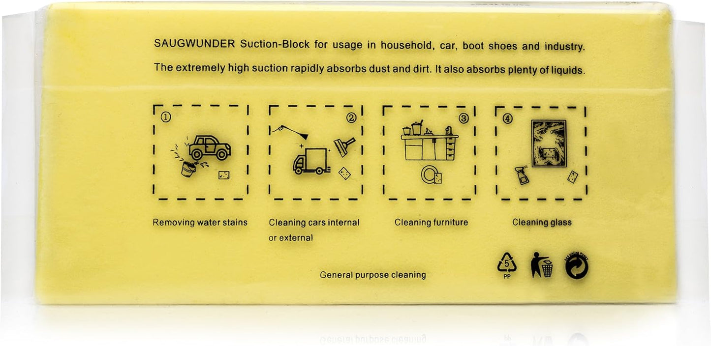 Cleaning Sponge Super Absorbent Water Durable ^~ You Know 17.5×7.5×3.5 cm[6.9 x 3 x 1.38 inches] Use for Household Clean Cars/Boats The dust and Dirt on Furnitures,Bathtubs&etc. (Blue)