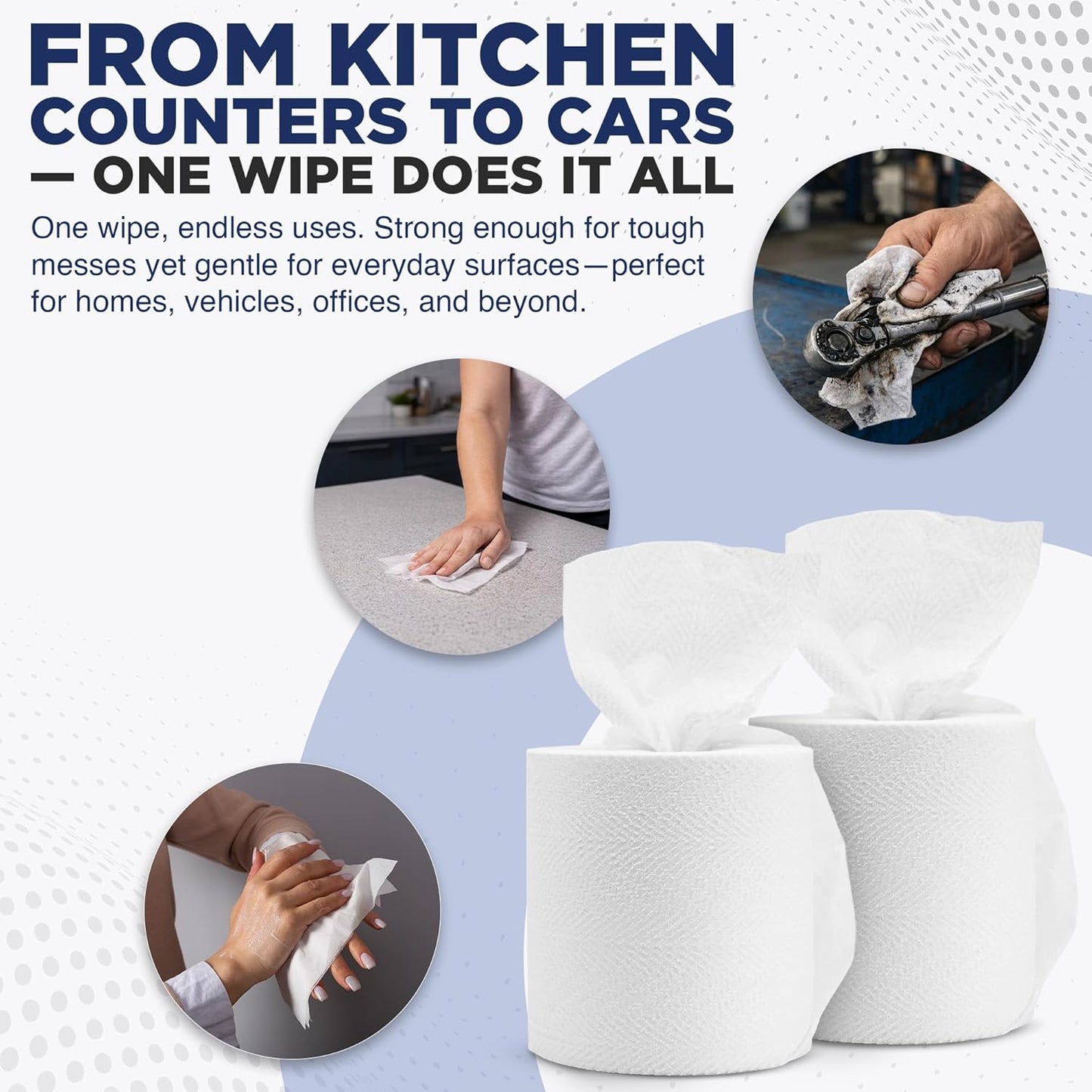 Fresh Towel Mix-N-Wipe Dry Wipes Refill, 1-Pack (220 Sheets) – Make Your Own Wet Wipes – 6" x 9" Sheets – Bulk Paper Towels