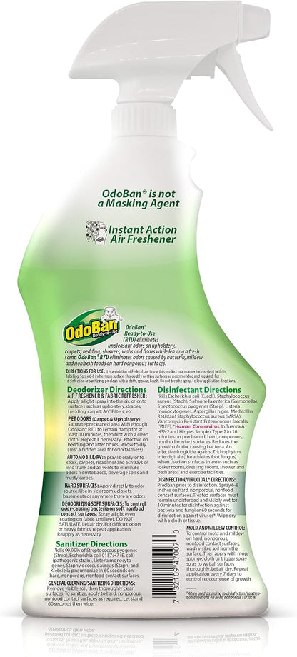 OdoBan Ready-to-Use Disinfectant and Odor Eliminator, Set of 3, 4 Ounce Travel Spray, 32 Ounce Spray, 1 Gallon Concentrate, Original Eucalyptus Scent