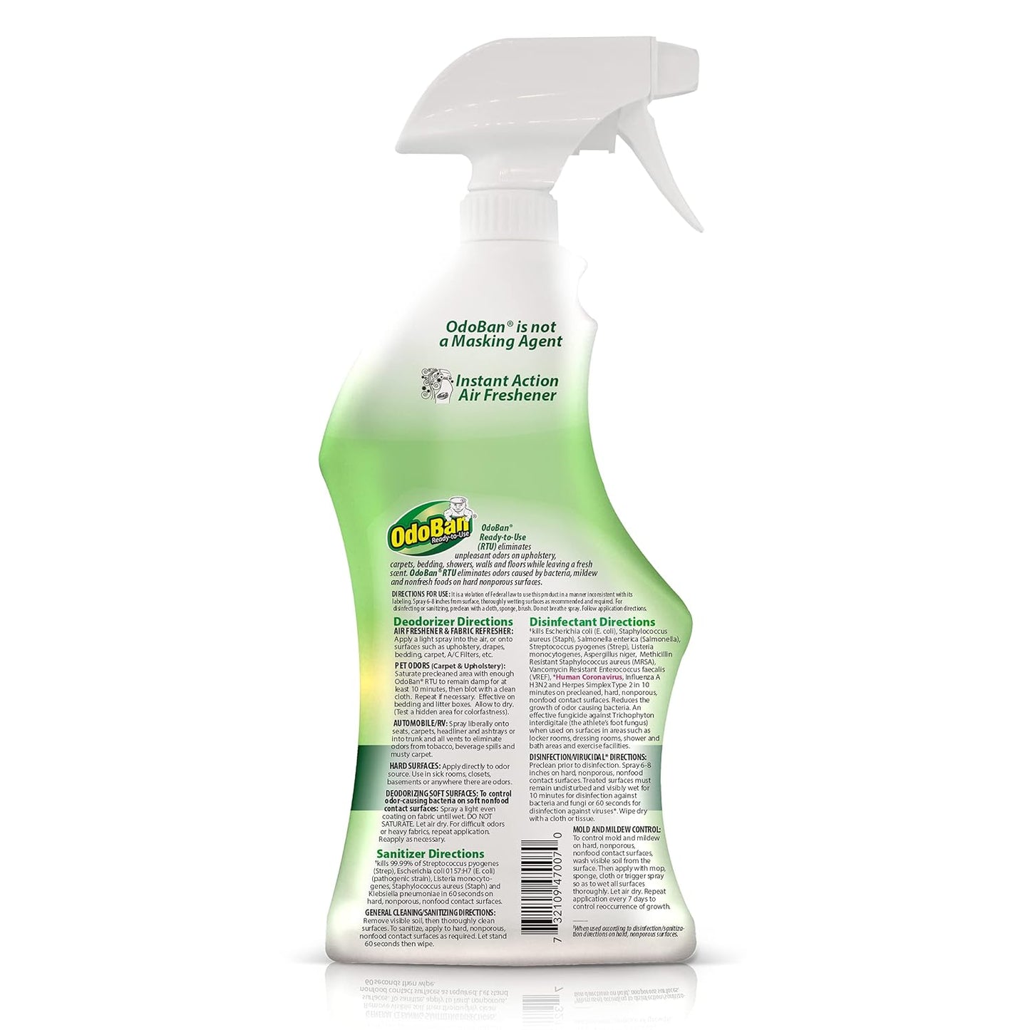 OdoBan Ready-to-Use Disinfectant and Odor Eliminator, Made in the USA, Citrus Scent, 32 Ounce Spray Bottle