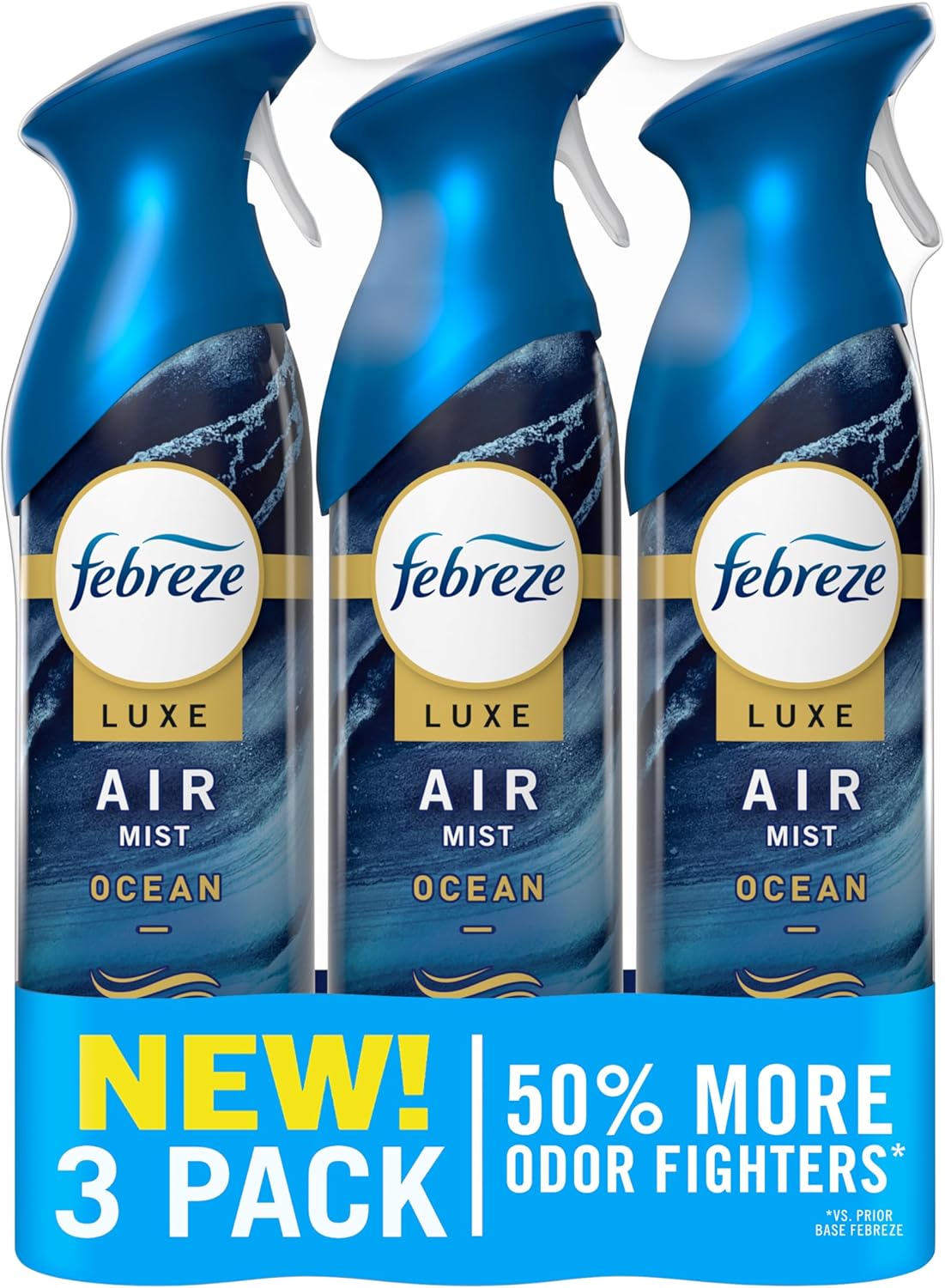 Febreze Air Mist, Air Freshener Spray, Odor Fighting Room Spray, Deodorizer for Home Bathroom Kitchen Office Apartment Dorm Room Classroom, Downy Calm Lavender & Vanilla Bean Scent, 8.1oz (Pack of 3)