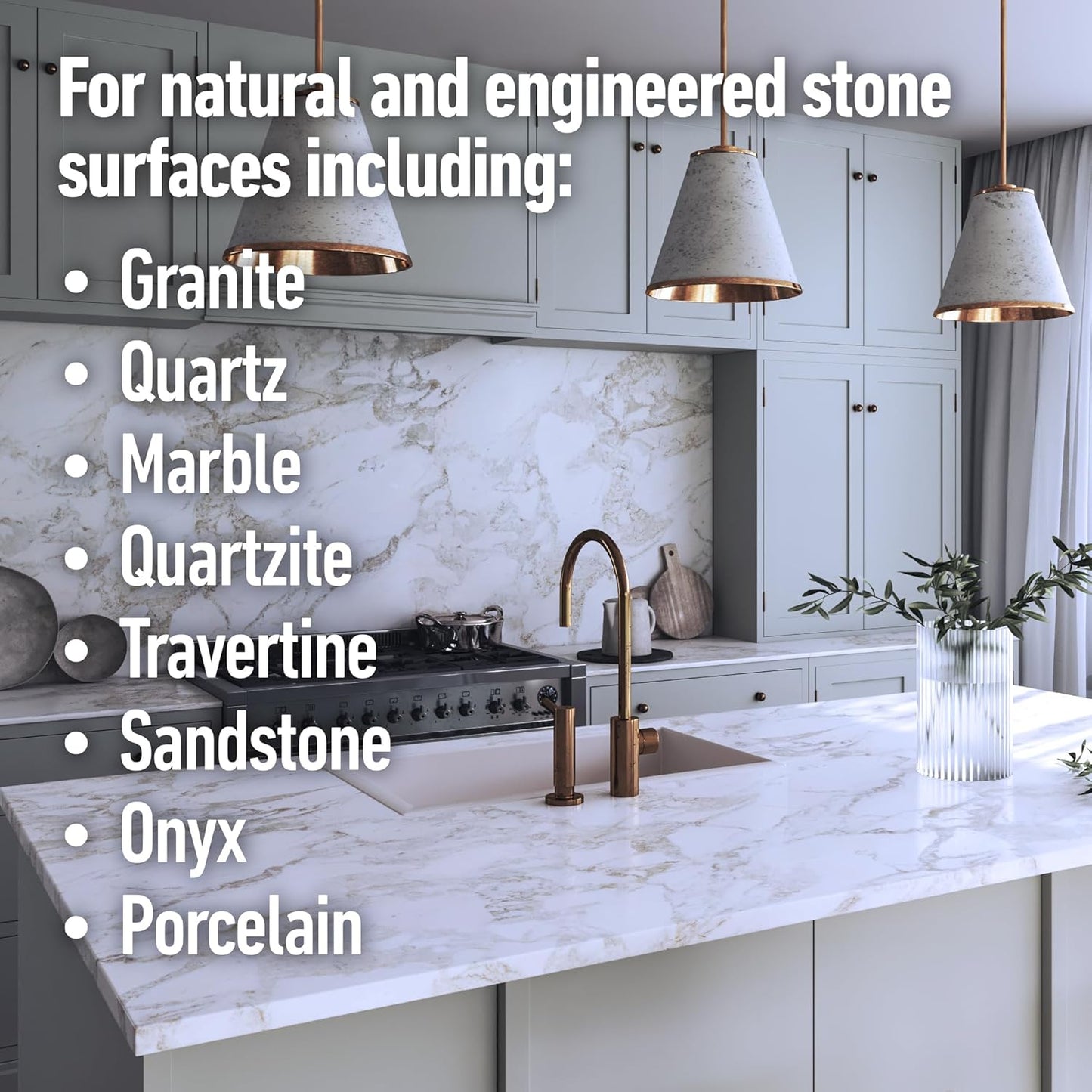 Miracle Sealants Clean Shine & Protect Spray for Granite, Stone, Quartz, Shine & Protect, 24 oz