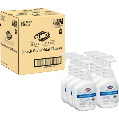 Clorox Healthcare Bleach Germicidal Cleaner Spray, 32 Fluid Ounces, Pack of 6 (Package May Vary)