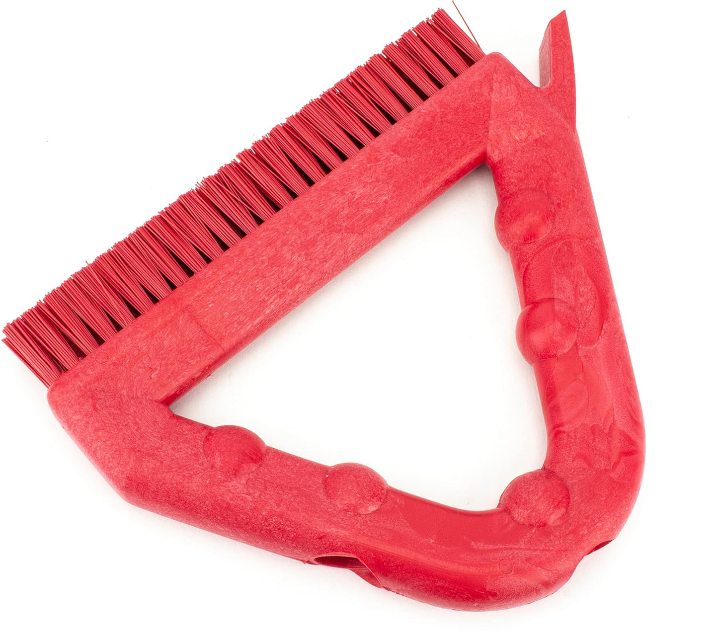 SPARTA Plastic Commercial Grout Brush, Triangle-Shaped Scrub Brush with Scraper and Two Threaded Holes for Attaching Handle (Sold Separately), 9 x 7 x 7 Inches, Gray