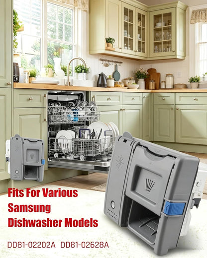 Fits for Samsung Dishwasher DW80R2031US,DW80N3030US/UW/UB ，DW80M2020US Dishwasher Rinse-aid Dispenser DD81-02202A DD81-02628A dishwasher dispenser