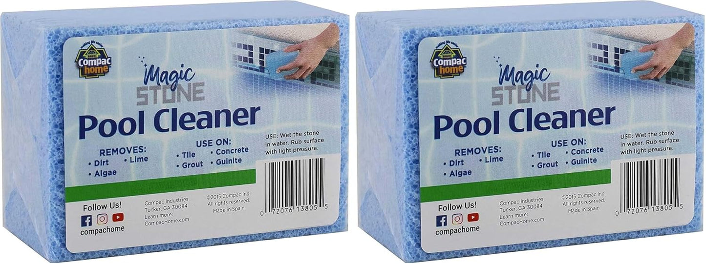 COMPAC Home Magic Stone Pool Cleaner to Easily Remove Dirt, Algae, Lime, and More - Recycled Glass Stone
