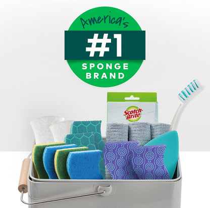 Scotch-Brite Odor Resist Heavy Duty Scrub Sponge, Dishwasher-Safe Kitchen sponges for Serious Scrubbing, Multipurpose Dish Sponge for Stuck-On Messes, 6 Scrubbing Sponges