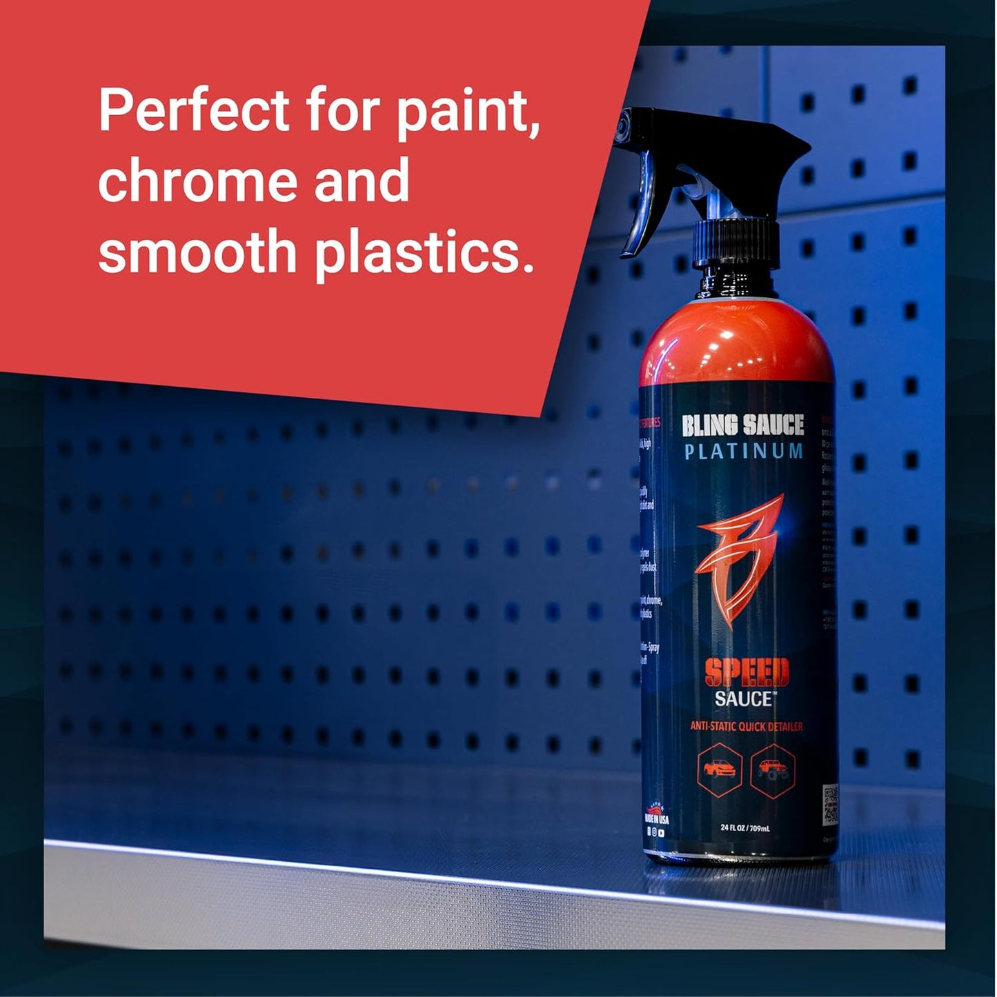 Bling Sauce Platinum Spots Sauce, Heavy-Duty Hard Water Spot Remover for Cars, Trucks, SUVs, 24oz.