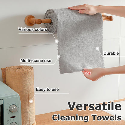 80 Pack Microfiber Cleaning Cloth Roll Reusable Paper Towels 12"x12" Tear Away Cloth, Microfiber Towels for Cars, Wash Cloths, Lint Free Dark Grey Rags for House, Kitchen,Window,Cleaning Supplies