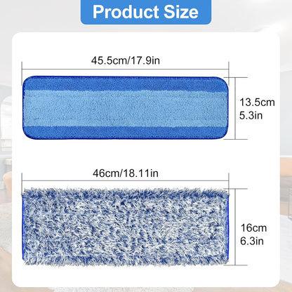 8 Pack Microfiber Cleaning Pad for Bona Mop Hardwood & Hard Surface Floors Dry and Wet Floor Cleaning - Includes 4 Microfiber Cleaning Pad, 2 Deep Clean Pads and 2 Dusting Pad - Dual Zone Cleaning