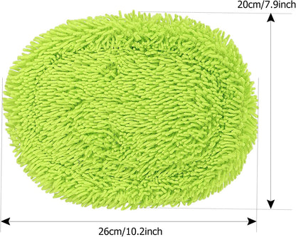 SLIIMU 2 Pack Chenille Microfiber Dust Mop Head Replacement Refill for 66'' Wall mop with Long Handle for Cleaning Walls, Ceilings, Floors, Windows - Green