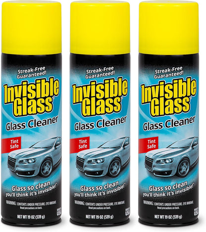 Invisible Glass 91164-2PK Premium Aerosol Glass Cleaner Spray for Car Windshields and Windows, Automotive and Home Window Cleaner, Streak-Free, Ammonia-Free, Tint-Safe – 19 oz (Pack of 2)