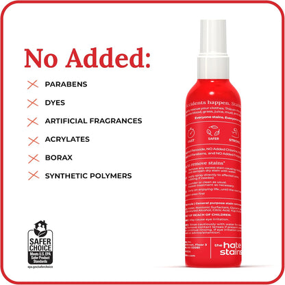 Emergency Stain Rescue Stain Remover Spray - For Wine & Coffee - Blood Stain Remover Clothes & Laundry - Carpet Cleaner Spray with No Added Phosphates - 2 x 4 Fl Oz