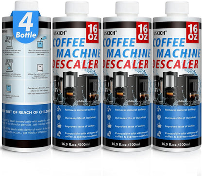 Coffee Machine Cleaner Descaler Tablets 34 Pack, Coffee Maker Cleaner for Keurig, Ninja, Breville, Delonghi, Nespresso, Miele,Espresso Machine Cleaning Tabs,Descaling Solution for Coffee Pot Maker
