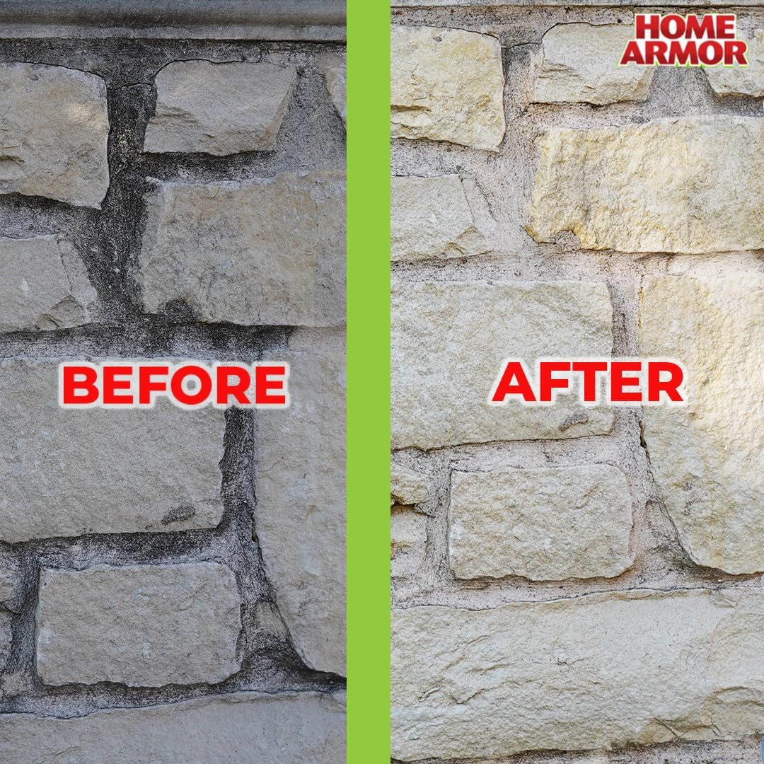 Home Armor Outdoor Cleaner Concentrate, 1 gal., Remove Stains from Mold, Mildew, Algae, Dirt and Grime for Visible Results in Seconds, No Scrubbing Required, Plant Safe