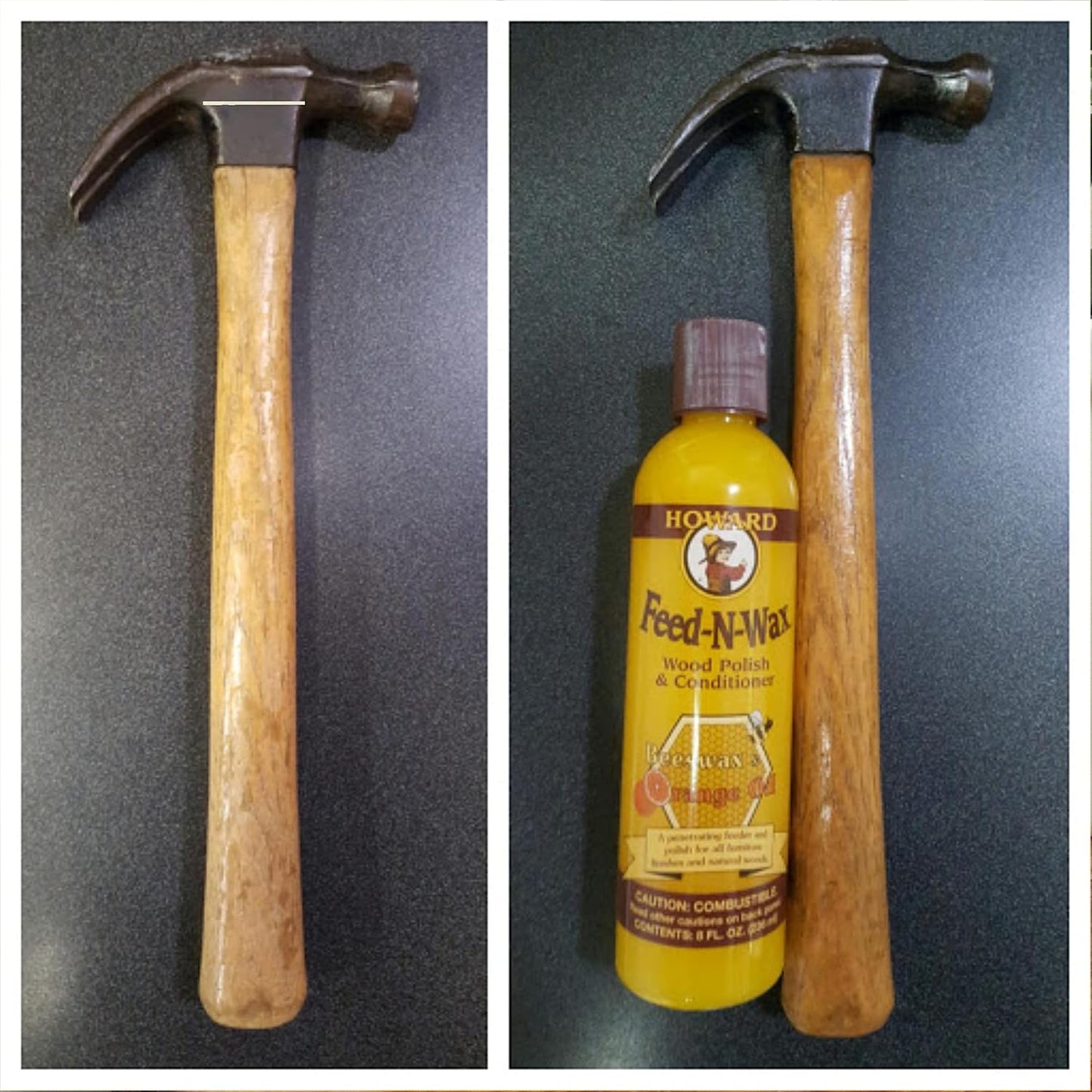 Howard Products Feed-N-Wax Wood Polish & Conditioner, 8 oz, Orange