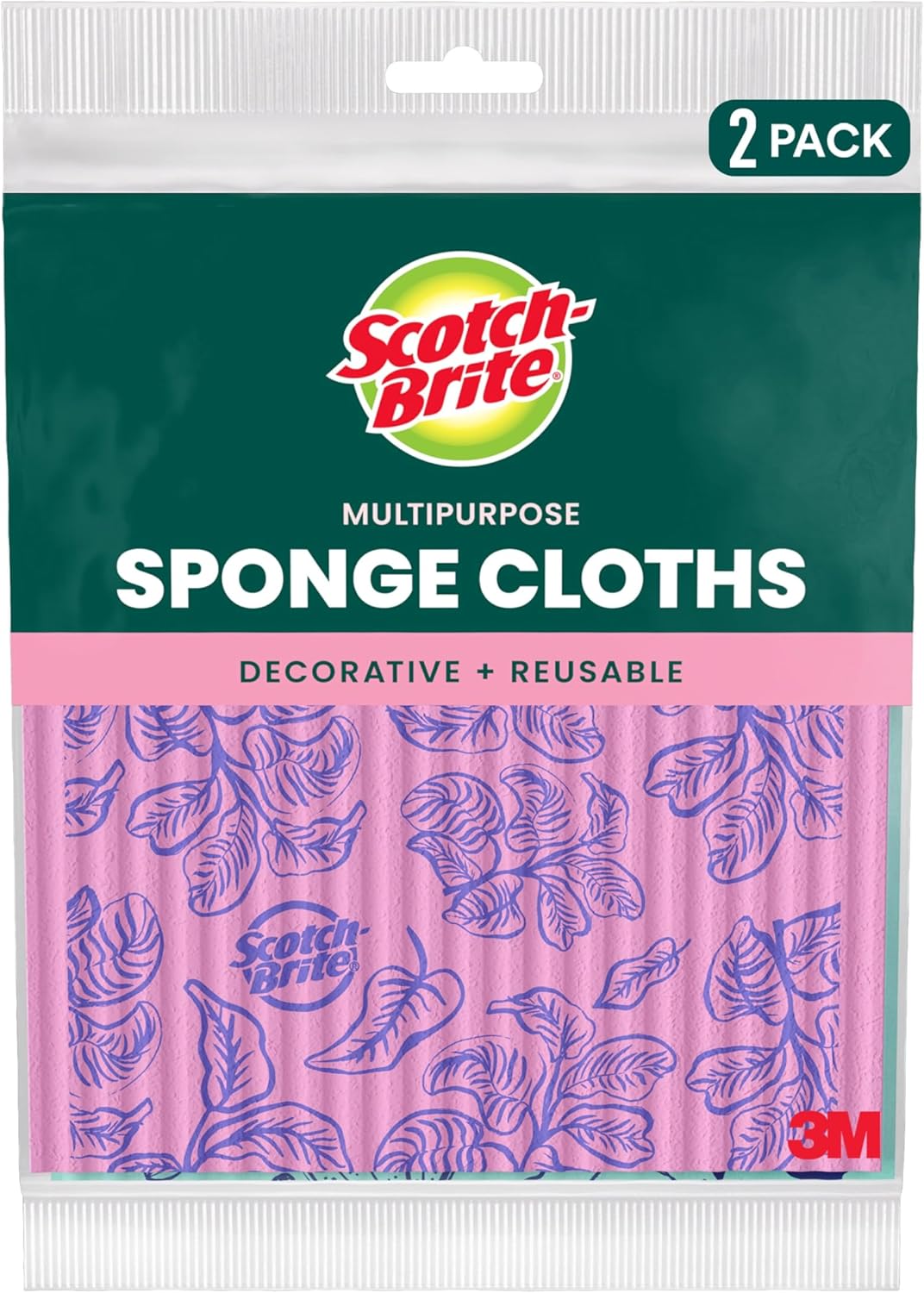 Scotch-Brite Stay Clean Scrubbing Dish Cloths, Rinses Clean and Dries Quick, 2 Non-Scratch Dish Cloths
