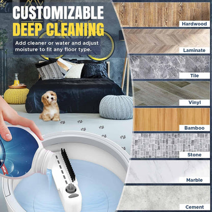 VENETIO Innowellclean Microfiber Spin Mop and Bucket Set with Patented Water Filtration System - Deep Self Cleaning/Dry/Wet All-In-One Floor Mop for Home Hardwood, Tile - Ideal for Pet Owners (2 Pads)