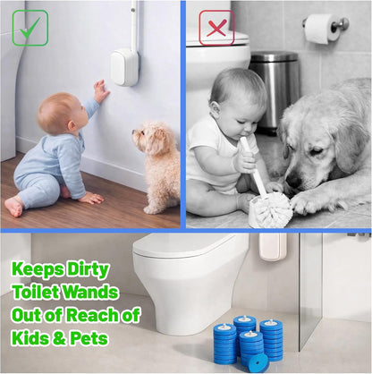 CiLoN 24 Count Carry Detergent Disposable Toilet Brush Wand Refill Pads. 5-Layer Rich Foam Toilet Bowl Cleaning Sponge Head Refills. Pre-Loaded Ocean Breeze Disposal Scrubbing Pads. 24pcs-Value Pack
