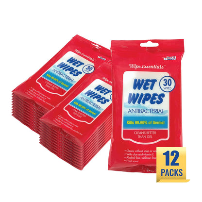 WipeEssentials Hand Sanitizer Hand Wipes for Adults and Kids - 90 wipes - 3 Packs of 30ct Hand Sanitizing Wipes, Travel Essentials
