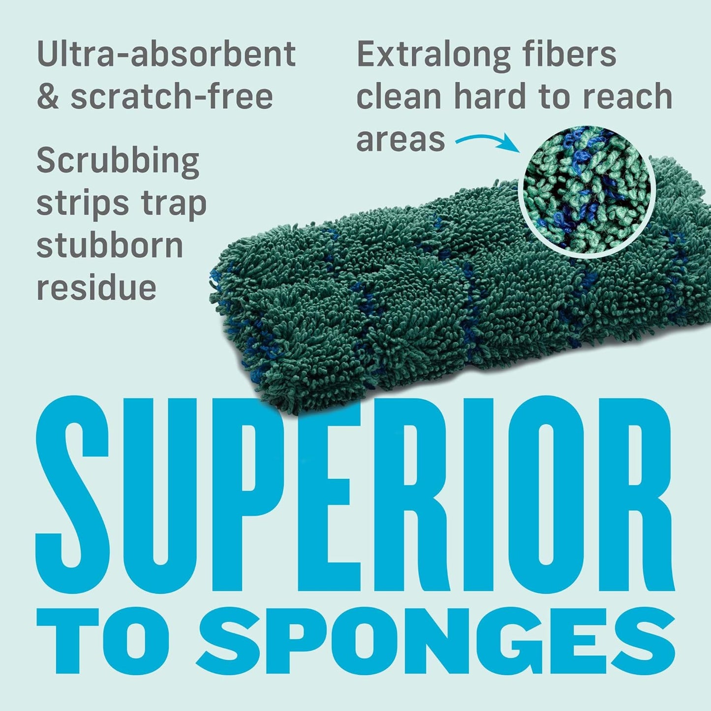 E-Cloth Non-Scratch Scrubbing Pads - Scrubbing Dish Sponges Kitchen Cleaning Kit - Reusable Scrubber Sponges for Dishes and Cleaning - Non-Scratch Scrubbers for Cleaning - 2-Pack