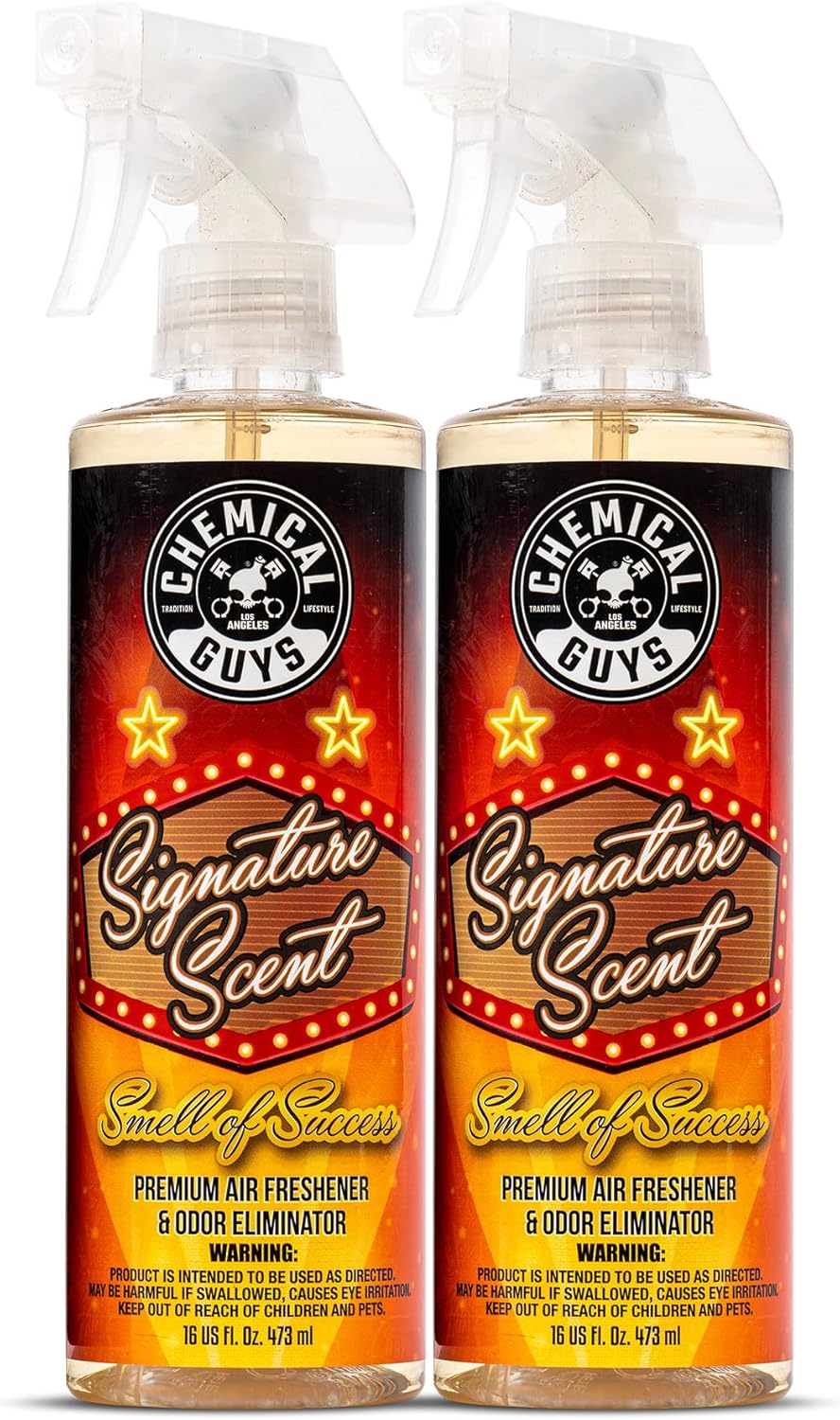 Chemical Guys Black Frost Air Premium Car Air Freshener Spray & Odor Eliminator - Crisp Masculine Scent Spray for Trucks, SUVs, RVs, and Motorcycles - Use in Home, Office, or Garage, 16 oz Bottle