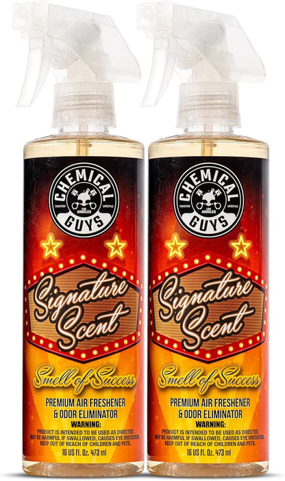 Chemical Guys Black Frost Air Premium Car Air Freshener Spray & Odor Eliminator - Crisp Masculine Scent Spray for Trucks, SUVs, RVs, and Motorcycles - Use in Home, Office, or Garage, 16 oz Bottle