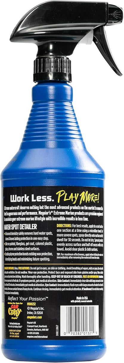 Meguiar's Extreme Marine Vinyl & Rubber Protectant M180132, 32 Oz Spray—Uv Protectant For Boat Owners & Rv Users; Use On Marine/Rv Vinyl And Rubber To Help Prevent Fading And Drying