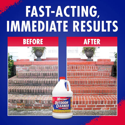 30 SECONDS Outdoor Cleaner Dirt,Mold & Mildew Cleaner & Stain Remover Concentrate | 1 Gallon