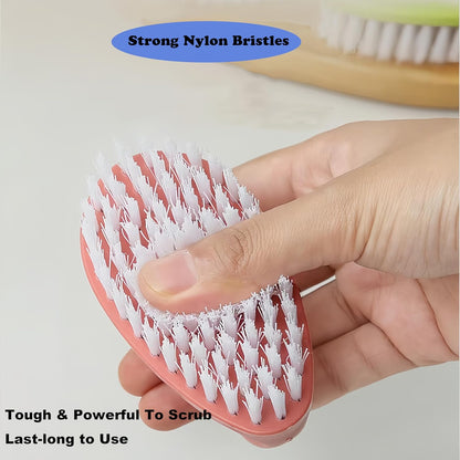 2 Pack Scrubbing Brushes for Cleaning, Heavy Duty Scrub Brush Nylon Stiff Bristles,Scrubber Cleaner Brush for Bathroom,Showe,Sink,Kitchen,Bathtub,Floor,Multi-Purpose Cleaning Brush (Green+Blue)
